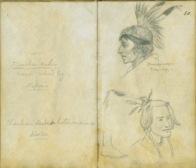 Portraits of Grey Leg and an unidentified Sisseton man, 1851 by Frank Blackwell Mayer